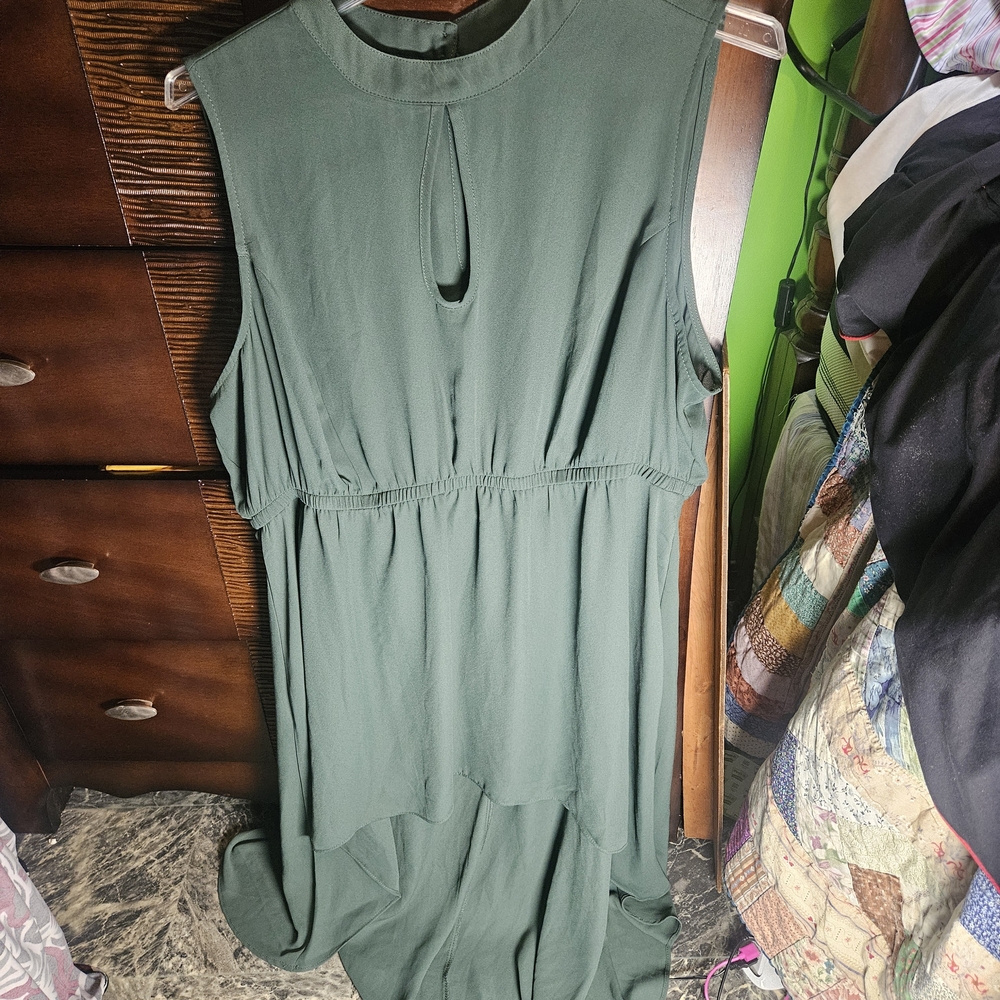Torrid High Low Green Dress